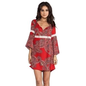 VOOM by Joy Han Tricia Boho Dress in Red